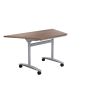 One Tilting Table 1400 X 700 Silver Legs Trapezoidal Top