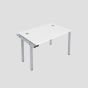 CB 1 Person Extension Bench 1400 X 800 Cable Port White-Silver 
