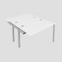 CB 2 Person Extension Bench 1400 X 800 Cable Port White-Silver 
