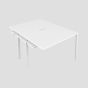 CB 2 Person Extension Bench 1400 X 800 Cut Out White-White 