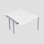 CB 2 Person Extension Bench 1600 X 800 Cut Out White-Silver 