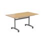 One Tilting Table 1200 X 800 Silver Legs Top