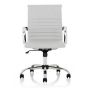 Nola Medium White Soft Bonded Leather Executive Chair