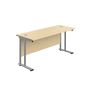 WORK FROM HOME BUNDLE WITH BLITZ CHAIR & 1200x600 TWIN UPRIGHT RECTANGULAR DESK MAPLE