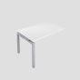 Premium 1 Person Bench Extension 1400 X 800 Cut Out White-Silver 