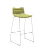 Milan Bar Stool With Chrome Skid Frame Unlimited Fabric