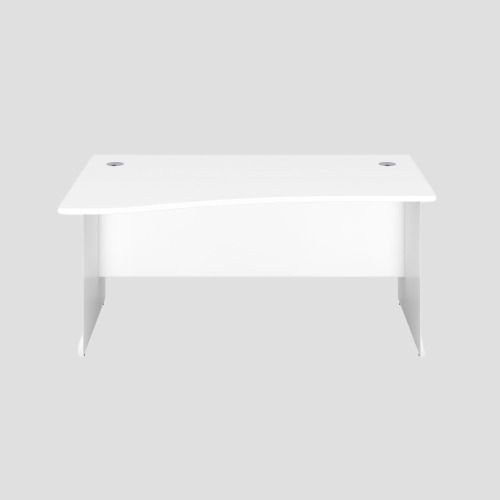 1400X1000 Panel Left Hand Wave Desk White-White 