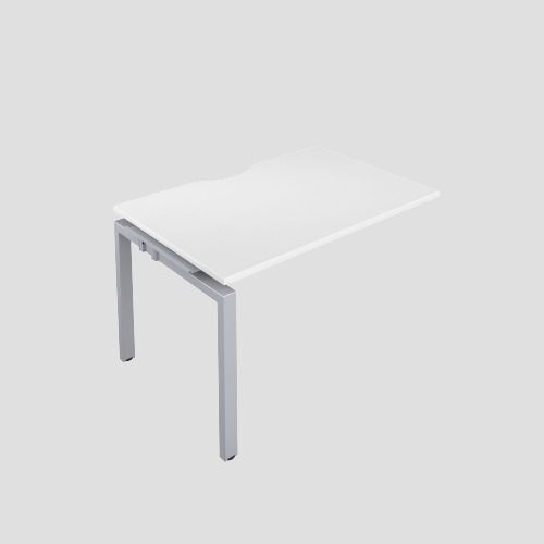 Premium 1 Person Bench Extension 1200 X 800 Cut Out White-Silver 