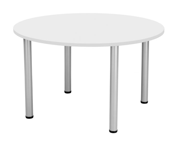 One Fraction Plus 1200 Circular Meeting Table White 