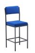 Cube High Stools With Back Rest Blue 