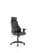 Winsor Black Leather Chair With Headrest