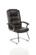 Moore Deluxe Visitor Cantilever Chair  Leather With Arms