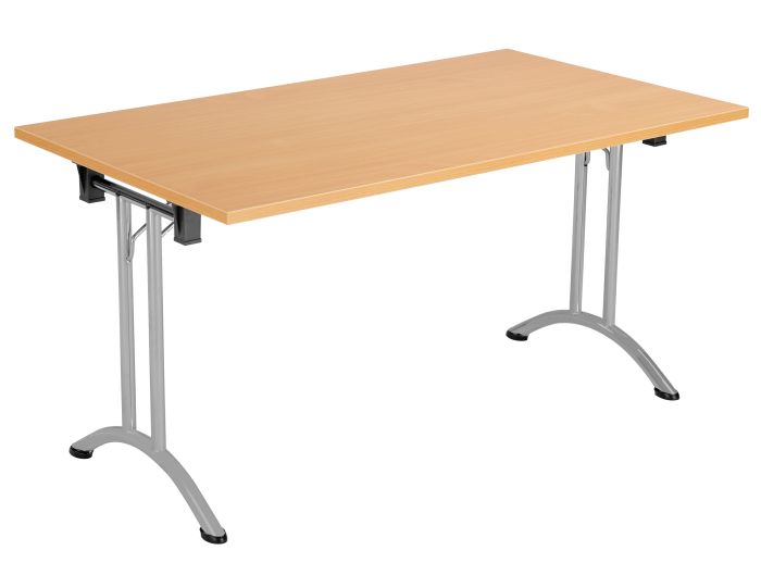 One Union Folding Table 1400 X 800 Silver Frame Rectangular Top