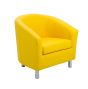 Junior Tub Chair Yellow Metal Leg 