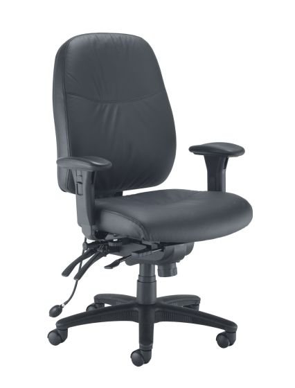 Vista Leather Look Chair Black 