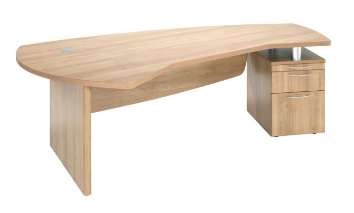 E Space Executive Desk Cappuccino - 2 Drawer 