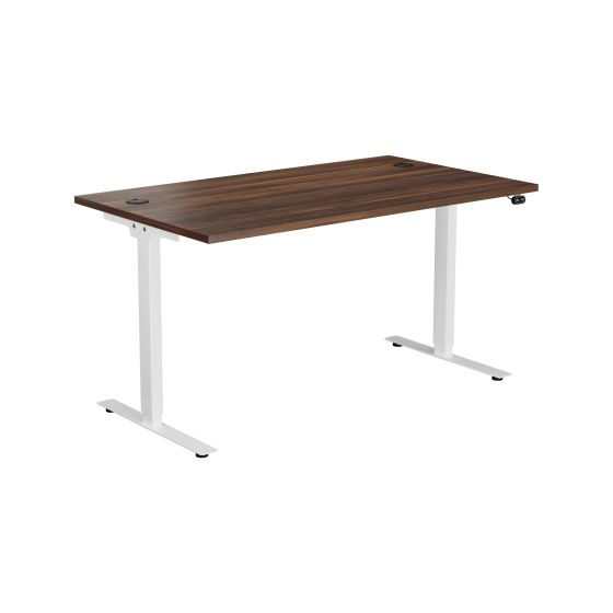 E Desk KD 1600 X 800 Dark Walnut-White 