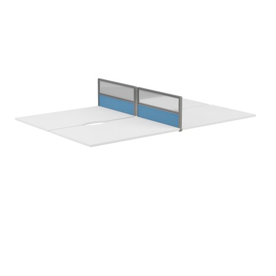 Toolrail Type 3 Half Glazed Return Screen Silver Frame - 785W X 350H Band 2