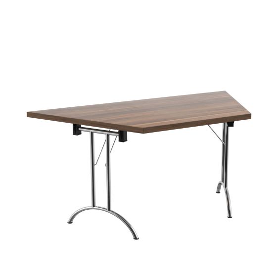 One Union Folding Table 1600 X 800 Silver Frame Trapezoidal Top