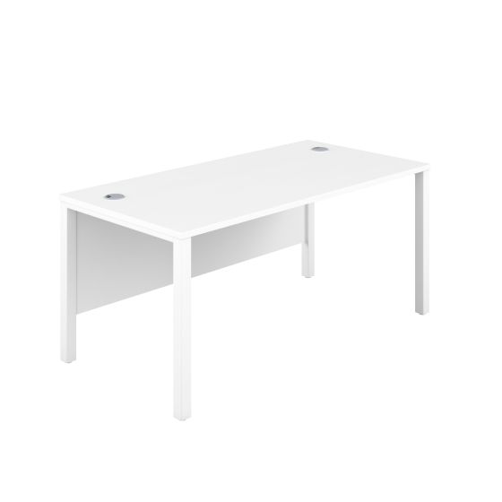 1200X800 Goal Post Rectangular Desk White-White 