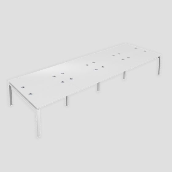 Premium 8 Person Bench 1400 X 800 Cable Port White-White 