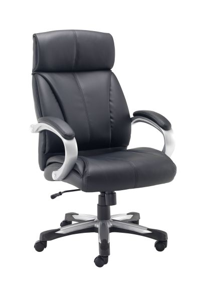 Cronos Heavy Duty Leather Chair Black 