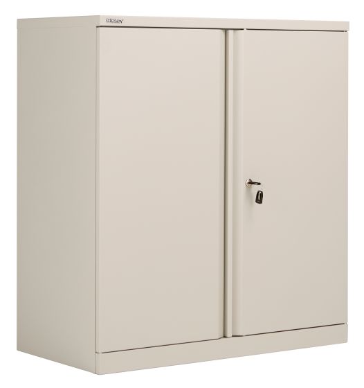 Bisley Essentials Steel Double Door 1015 Cupboard - Goose Grey 