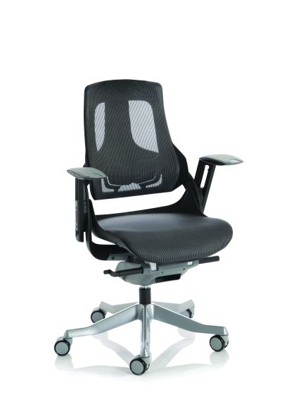 Zure Executive Chair Black Frame Charcoal Mesh