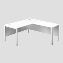 1800X800 Goal Post Right Hand Return Desk White-White 