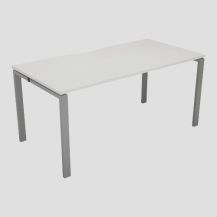CB 1 Person Bench 1400 X 800 Cable Port White-Silver 