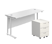 Big Bundle Deal - 1400 Rect Desk & 3 Drawer Pedestals 