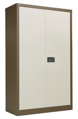 Bisley Steel Double Door Contract Cupboard Inc 3 Shelves - Coffee Cream 