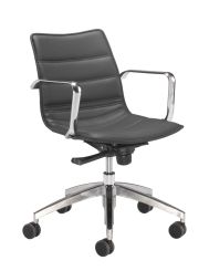 Milan Swivel Chair Black PU 
