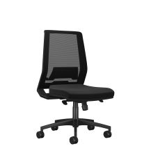 Rome Mesh High Back Chair - Black Frame Black Fabric