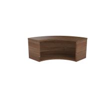Reception Modular Corner Hutch Unit Dark Walnut 