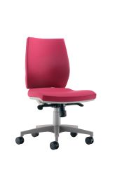 Rome Mid Back Chair - Grey Frame Red Fabric