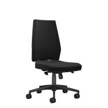 Rome High Back Chair - Black Frame Black Fabric