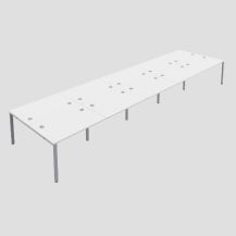 CB 10 Person Bench 1400 X 800 Cable Port White-Silver 