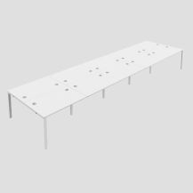 CB 10 Person Bench 1400 X 800 Cable Port White-White 