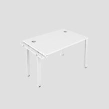 CB 1 Person Extension Bench 1400 X 800 Cable Port White-White 