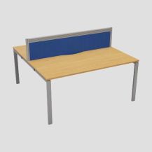 CB 2 Person Bench 1400 X 800 Cable Port White-Silver 