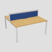 CB 2 Person Bench 1400 X 800 Cable Port White-White 