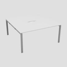 CB 2 Person Bench 1600 X 800 Cut Out White-Silver 