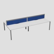 CB 4 Person Bench 1400 X 800 Cable Port White-Silver 