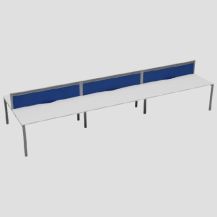CB 6 Person Bench 1400 X 800 Cable Port White-Silver 