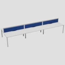 CB 6 Person Bench 1400 X 800 Cable Port White-White 