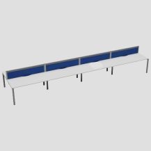 CB 8 Person Bench 1400 X 800 Cable Port White-Silver 