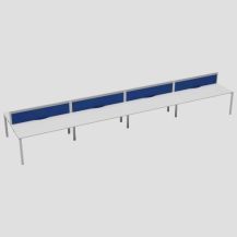 CB 8 Person Bench 1400 X 800 Cable Port White-White 