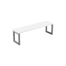 Picnic Bench Silver 36mm White Top  