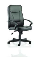 Blitz Executive Black Chair Black Soft Bonded Leather With Arms